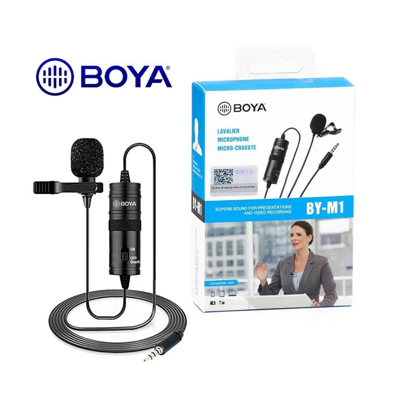 BOYA M1 Microphone Boya Professional Microphone For Mobile & Dslr - Black