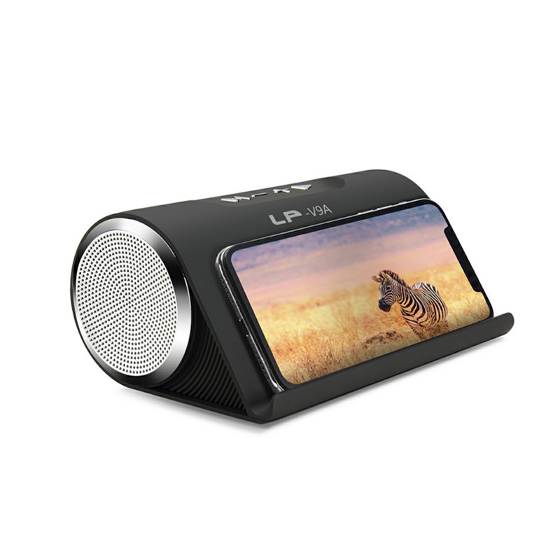 LP-V9A Wireless Bluetooth Portable Speaker with Super Strong Bass with Stand Phone.